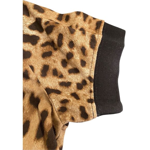 Dolce & Gabbana Short Sleeve Polo Top in Leopard Size 36 (US 4) - Picture 8 of 15